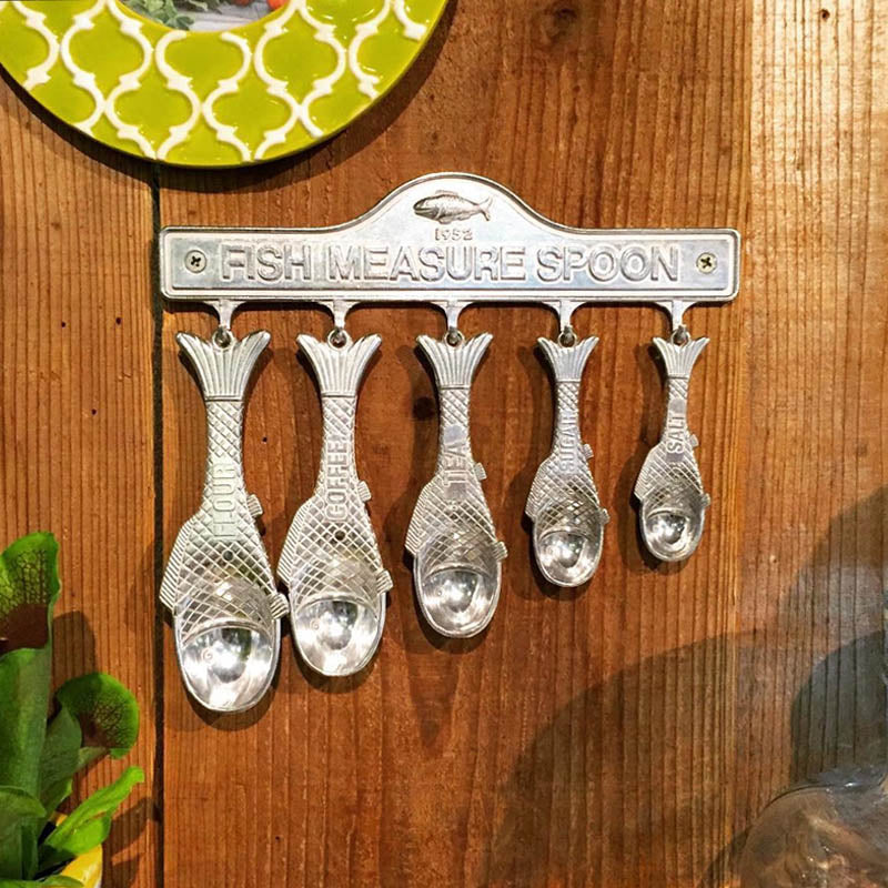 インテリア要素の高い、魚型計量スプーンセット FISH MEASURE SPOON フィッシュ メジャー スプーン