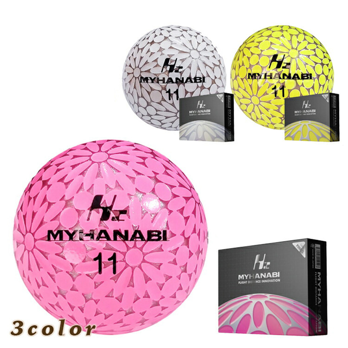 MYHANABI H2 ゴルフボール 12球入り <2022年モデル>