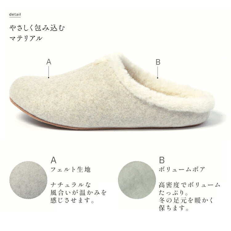 Frontier 裏地ボアスリッパ