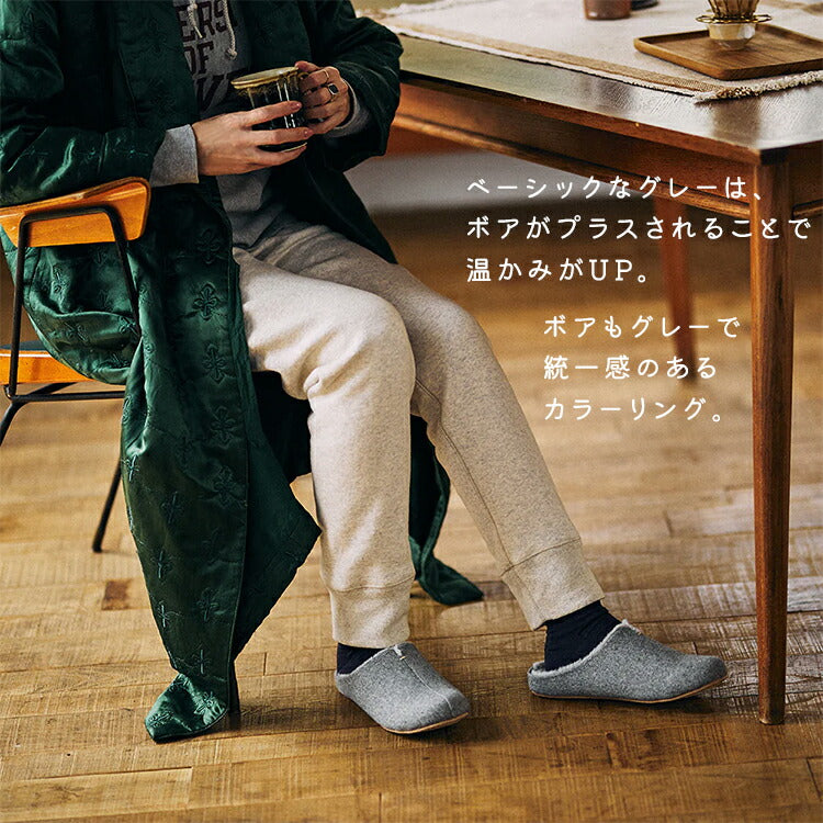 Frontier 裏地ボアスリッパ