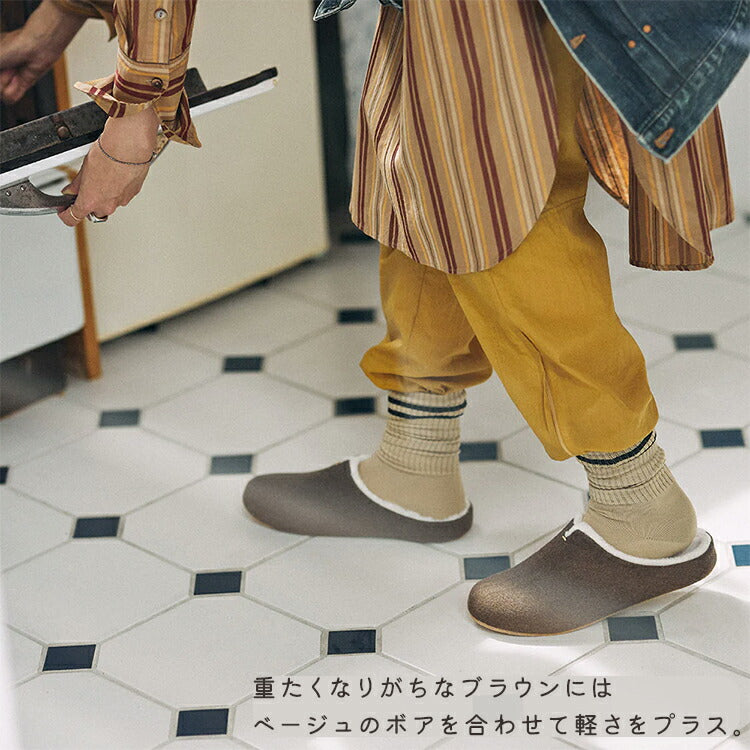 Frontier 裏地ボアスリッパ