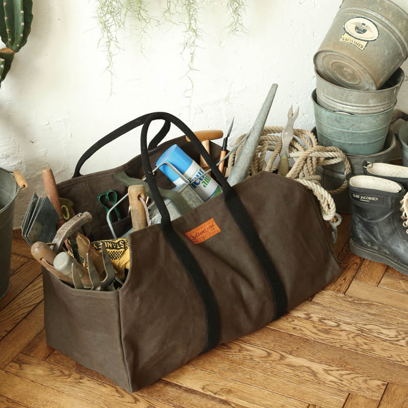 アウトドア好きマストアイテムのバッグ WAX CANVAS LOG BAG OLIVE ワックス キャンバス ログ バッグ