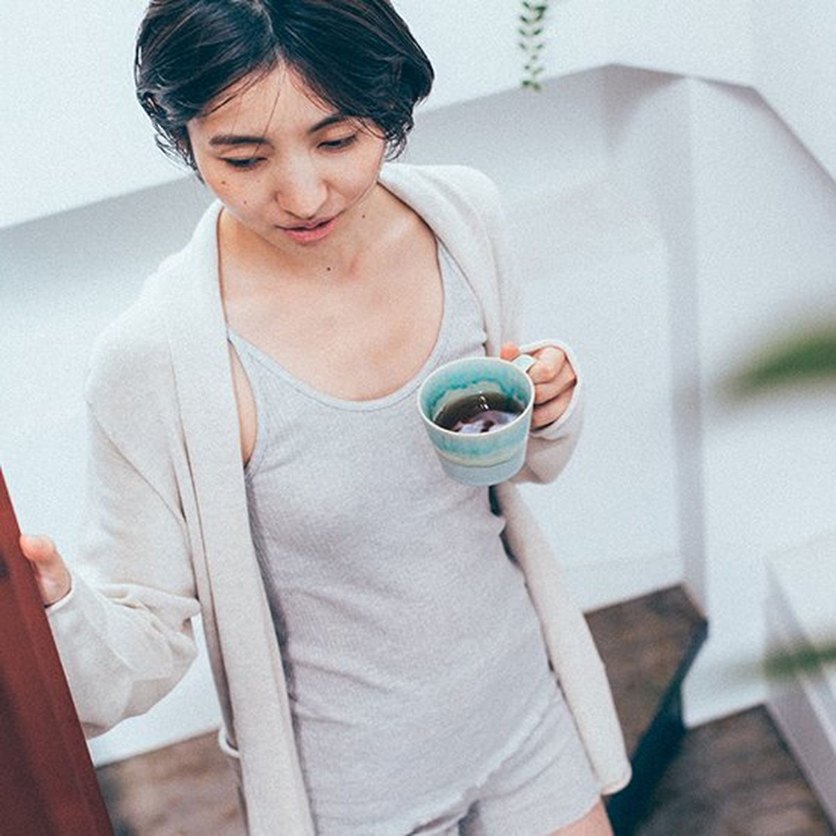 天衣無縫 リブカップ付きキャミソール